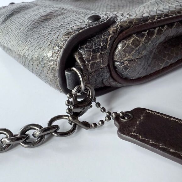 Coach Kristin Python Embossed Crossbody Bag w/ Detachable Chain Strap - Picture 13 of 16